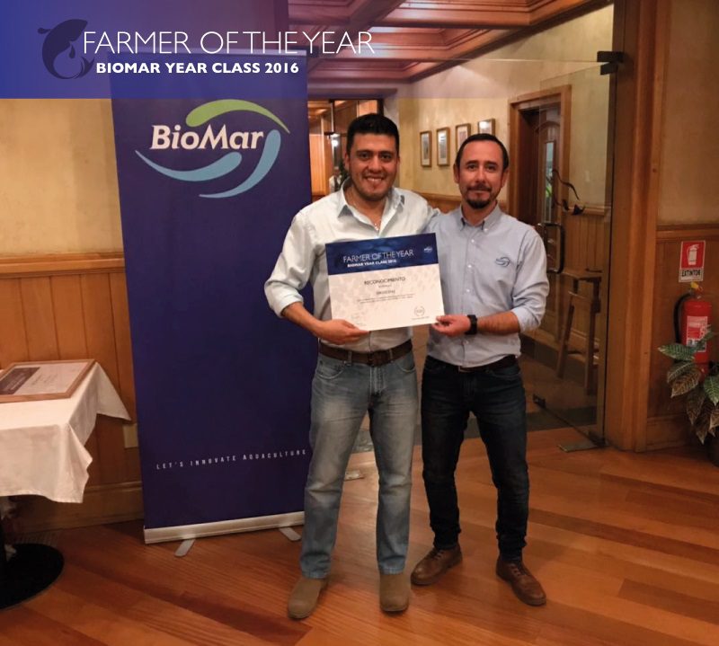 Centro Filomena 2 de Australis fue premiado por BioMar como Farmer of the Year